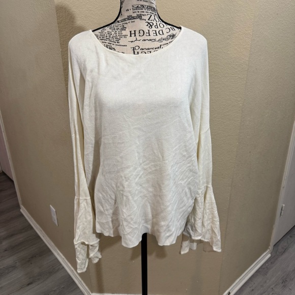 Express Sweaters - Express‎ Cream Bell Sleeve sweater